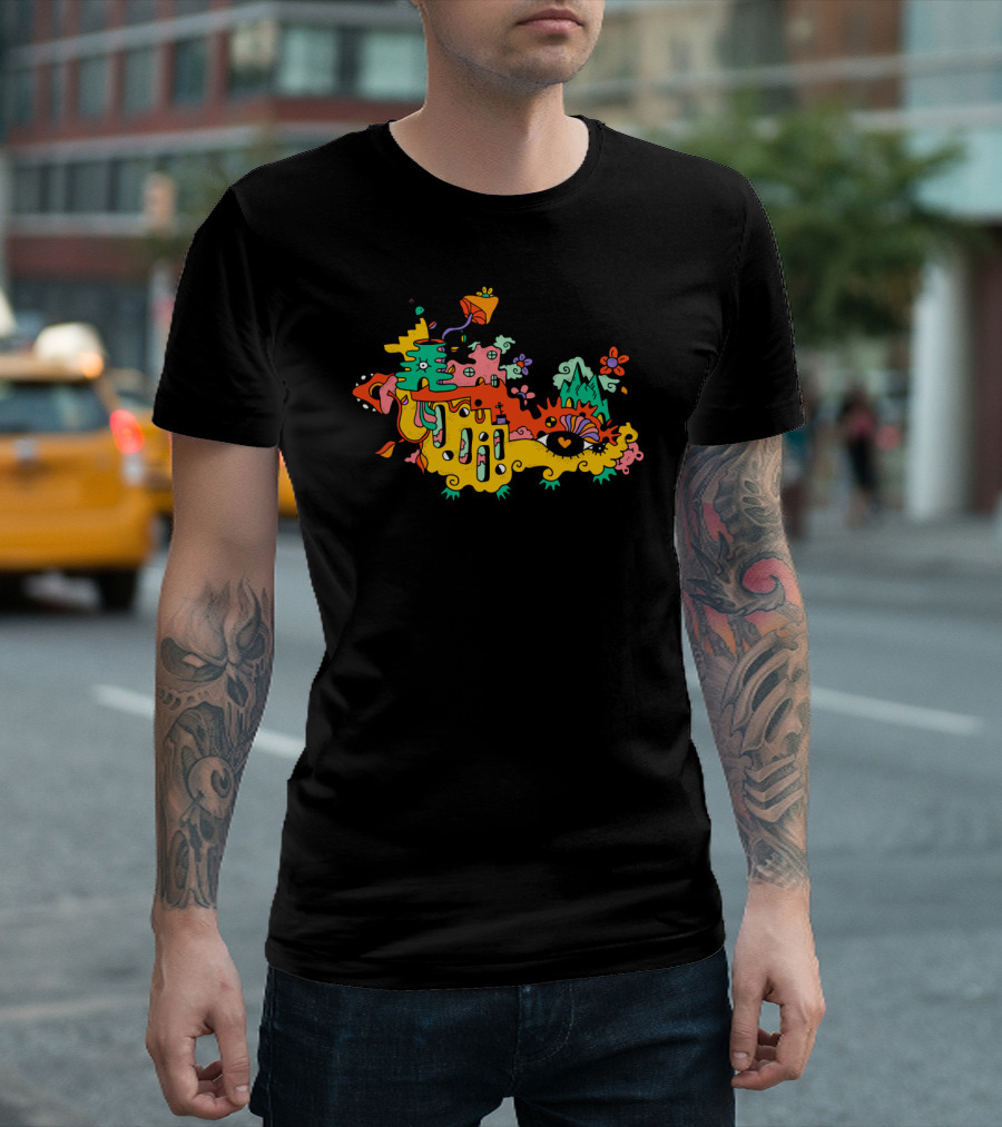 Happy Hotel Abstract Colorful Surreal Imagery Hazbin T-Shirt
