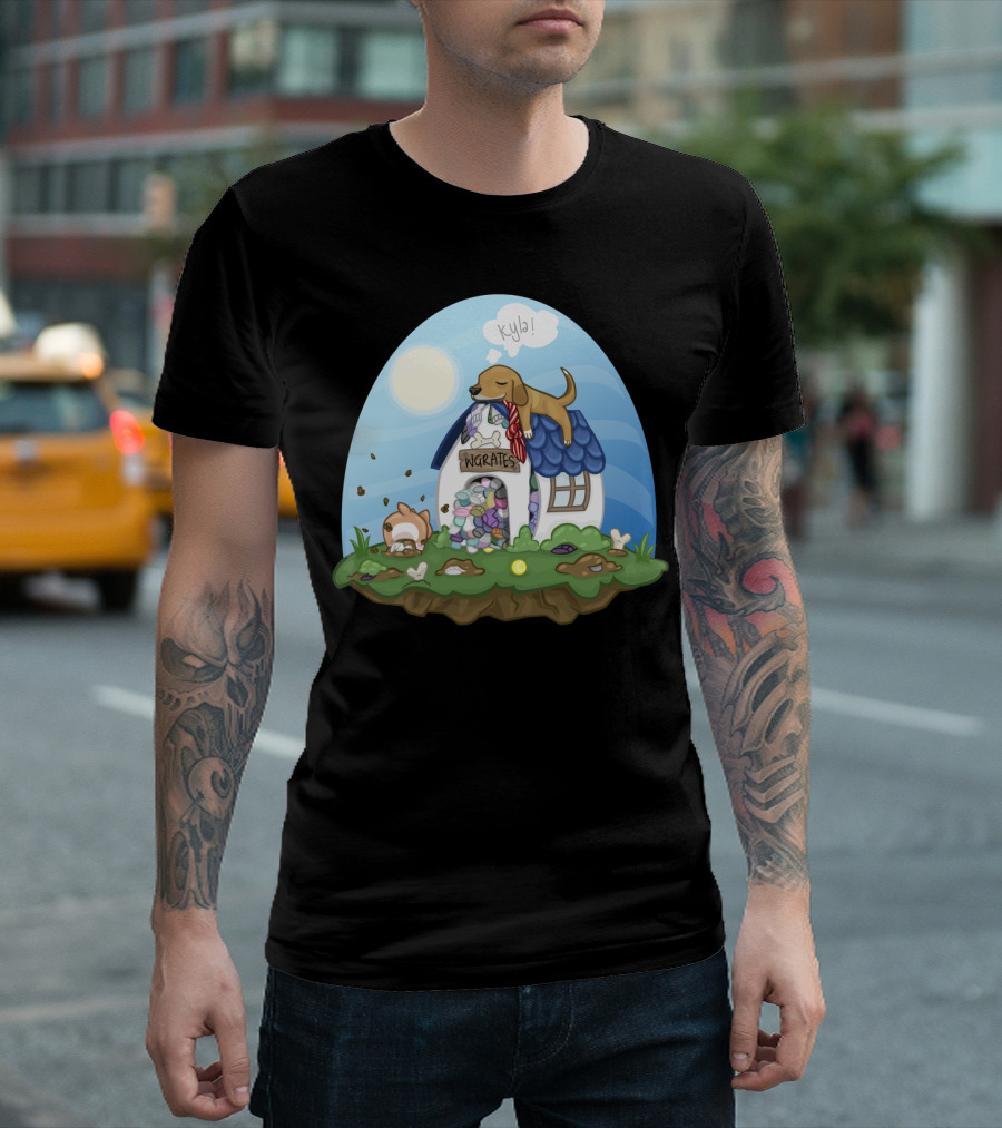 Corgi Army Kyla Sleepy Dog On Doghouse Named NGRATES T-Shirt