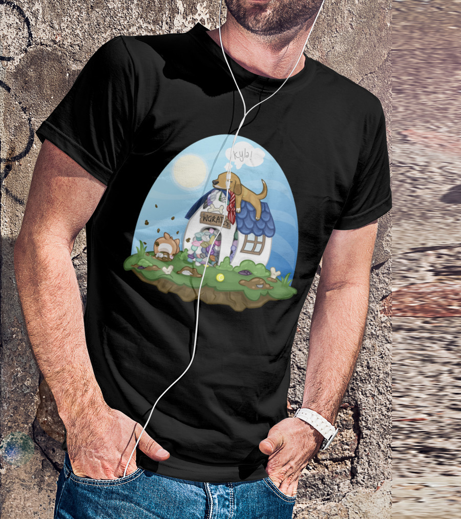 Corgi Army Kyla Sleepy Dog On Doghouse Named NGRATES T-Shirt