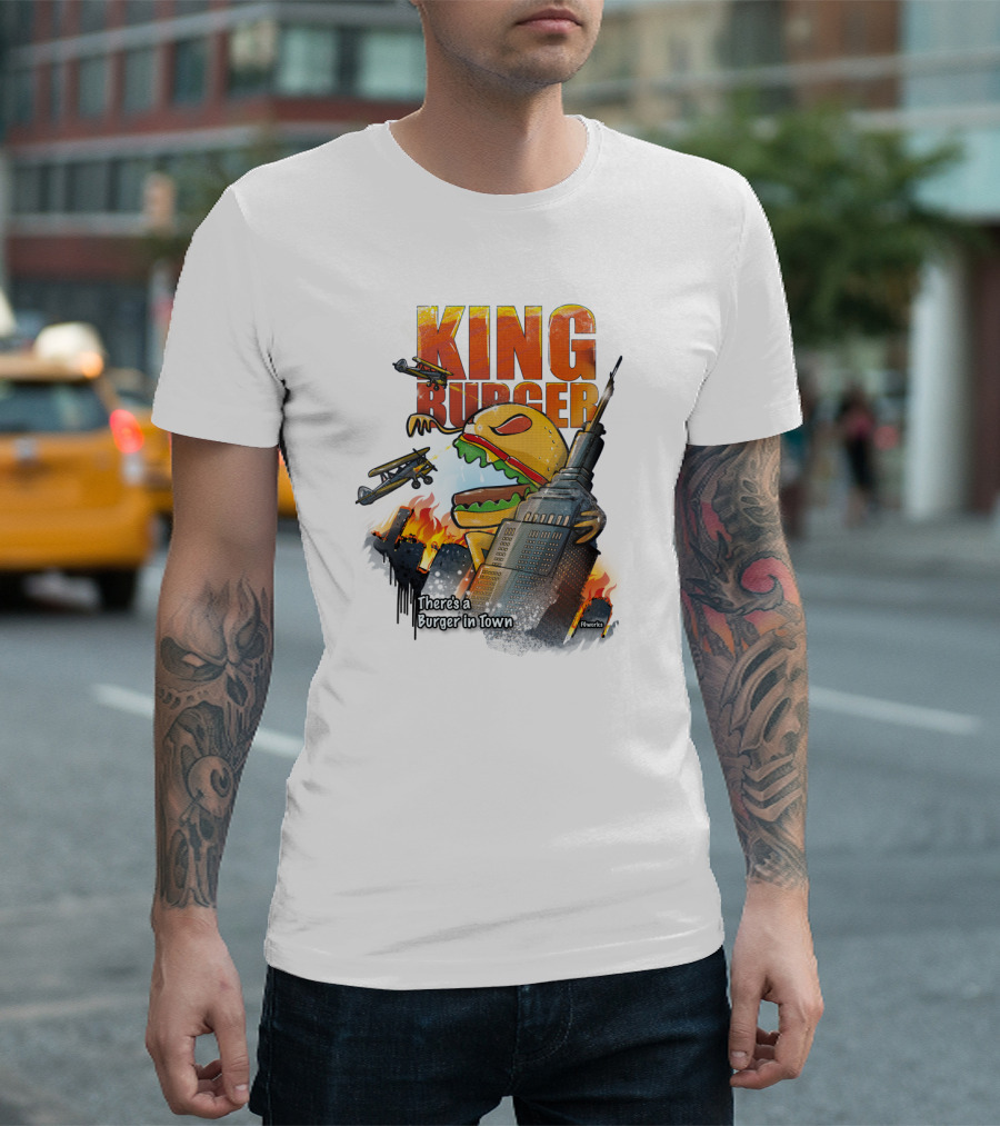 King Burger New York Rampage There's A Burger In Town T-Shirt