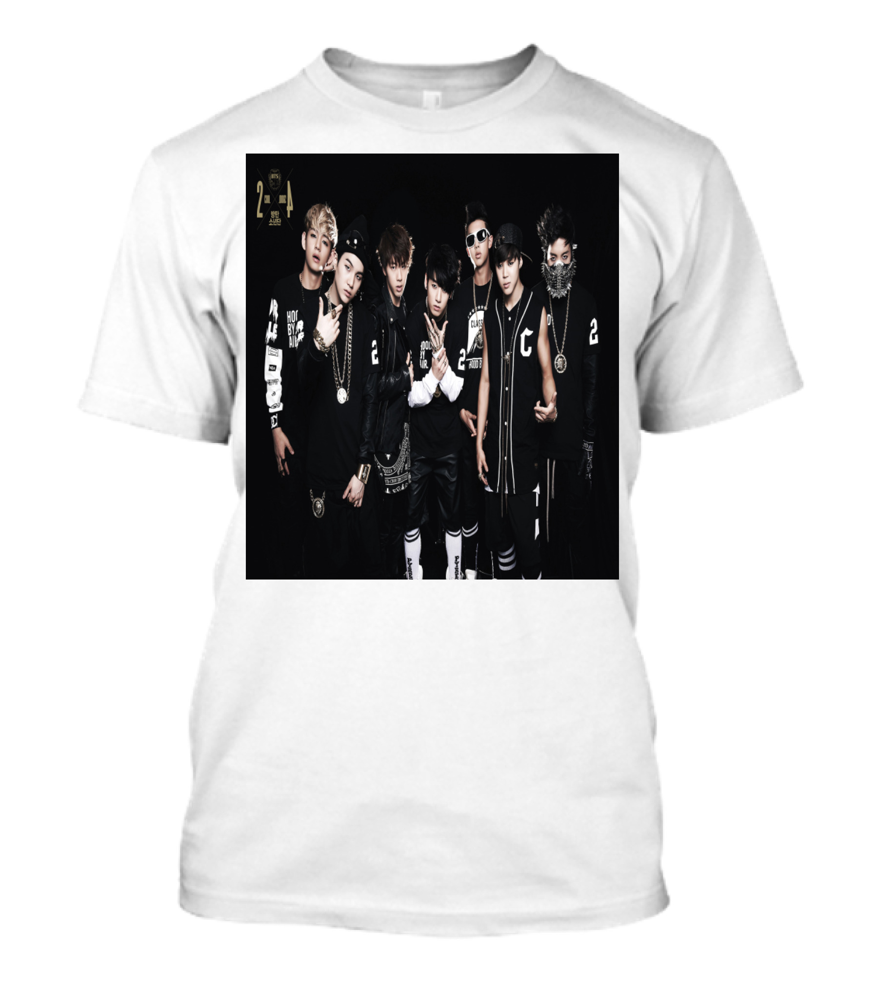 2 Cool 4 Skool BTS Debut Album Concept Group Photo Black Outfits T-Shirt