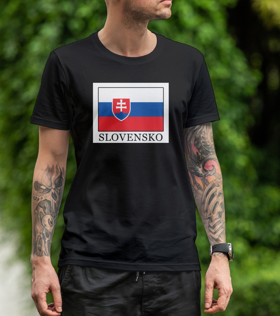 Slovensko Coat Of Arms Flag T-Shirt