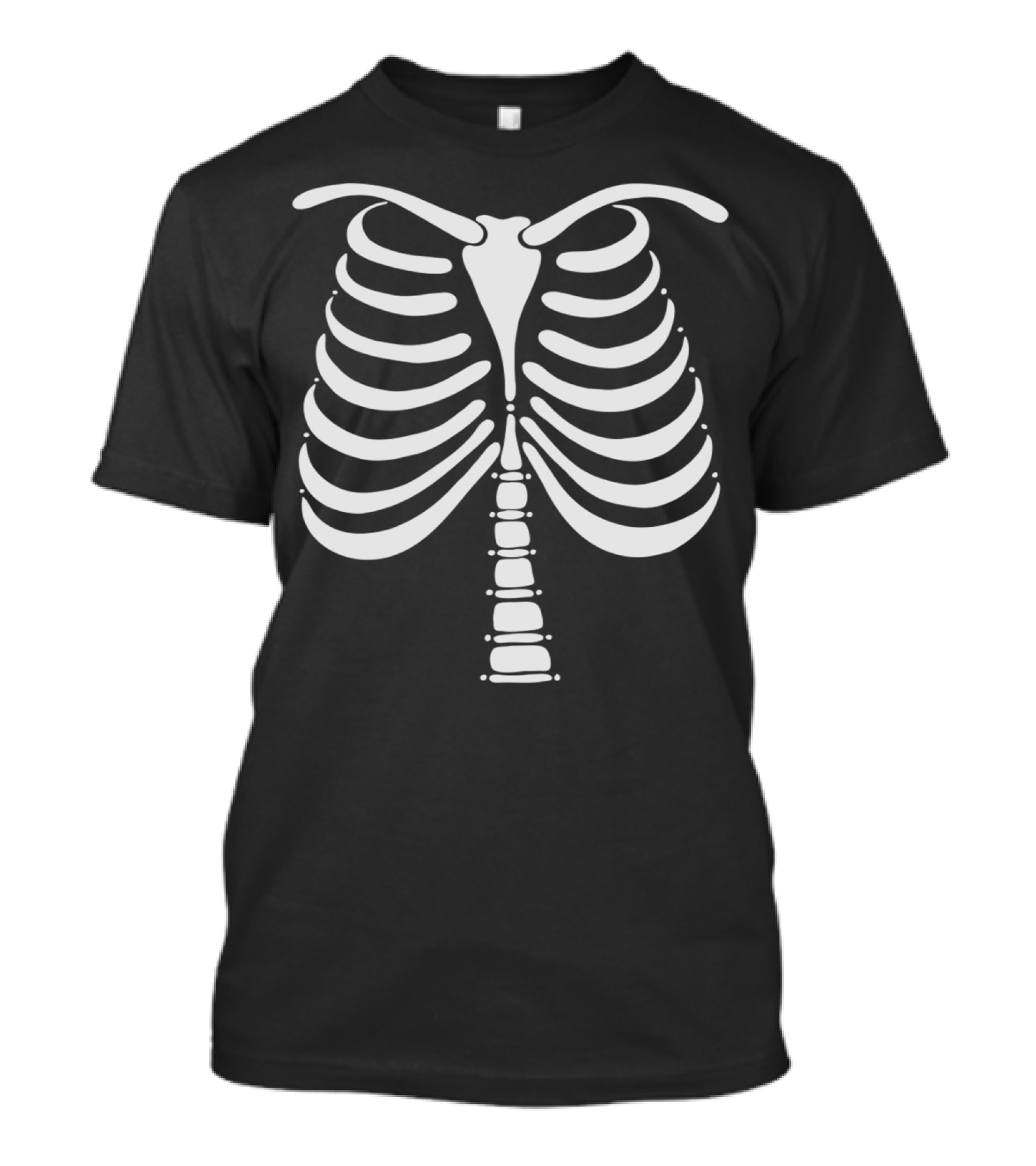 Skeleton Bones Ribcage Glow In The Dark T-Shirt