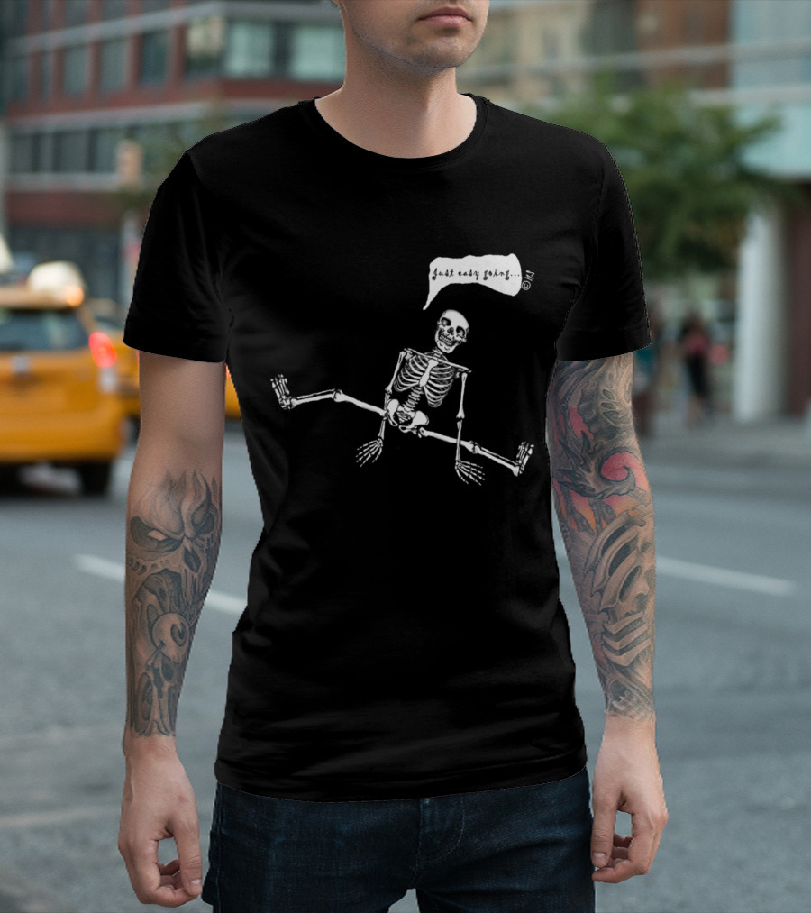 Just Easy Going Skeleton Yoga Pose T-Shirt