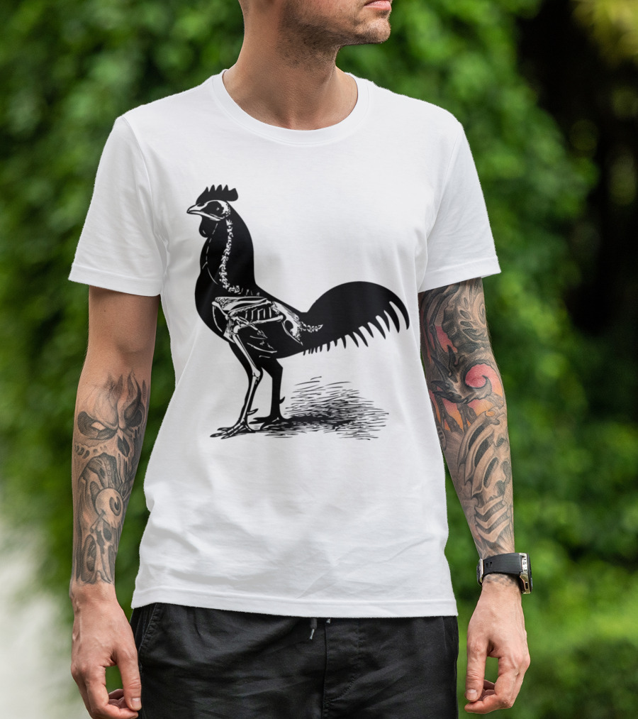 X Ray Chicken Skeleton Rooster Biology Skeleton Anatomy T-Shirt