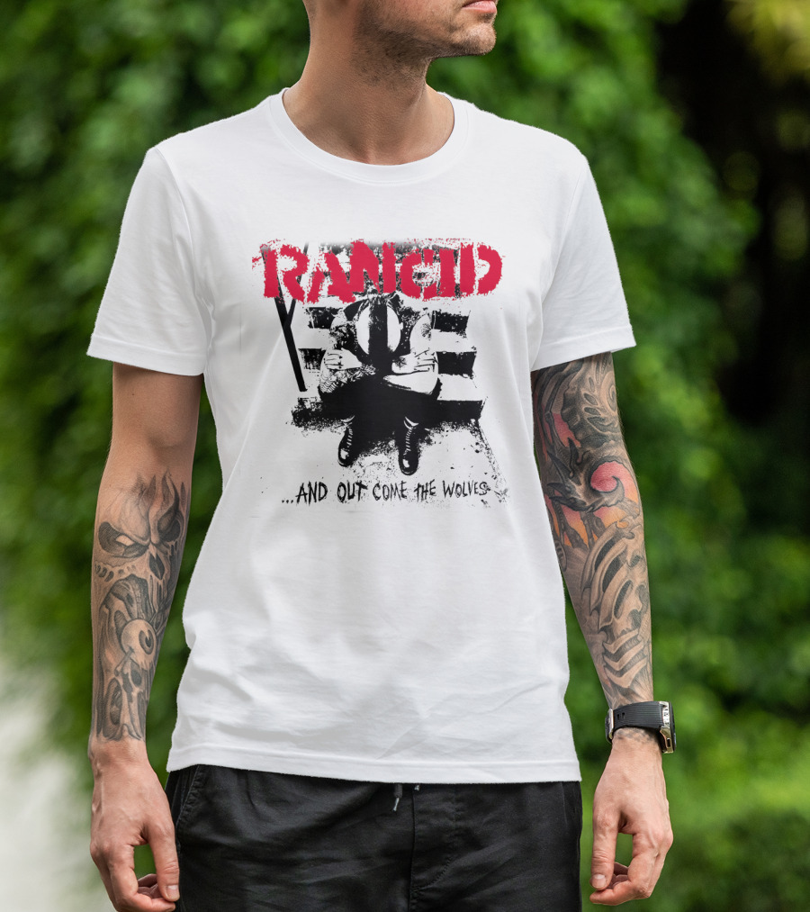 Rancid And Out Come The Wolves Album Cover Sit Scene T-Shirt