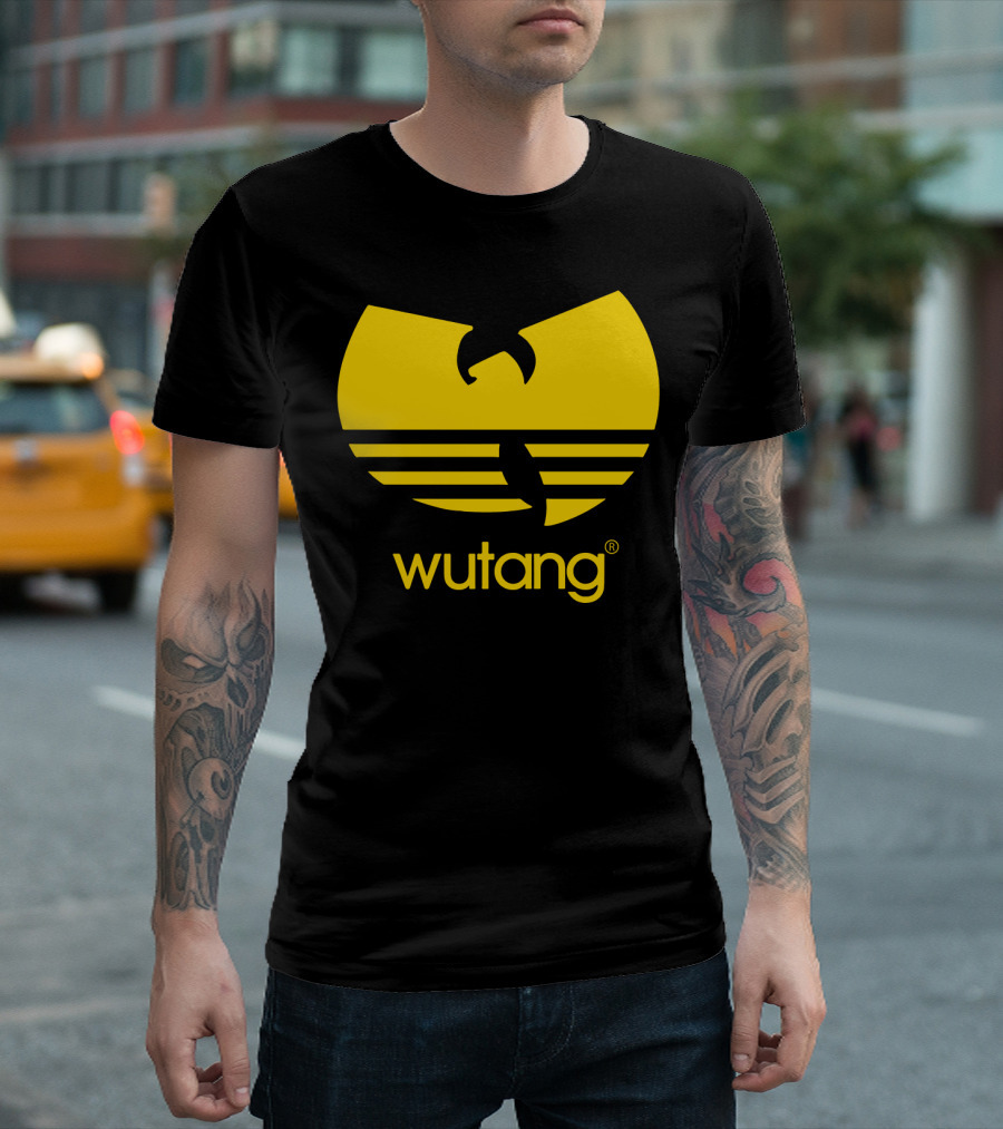 Wutang Yellow Iconic Symbol and Text T-Shirt