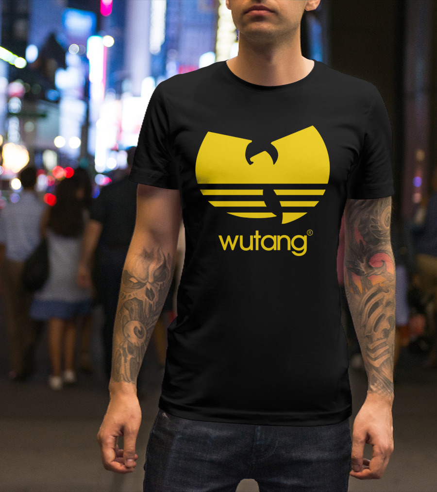 Wutang Yellow Iconic Symbol And Text T-Shirt