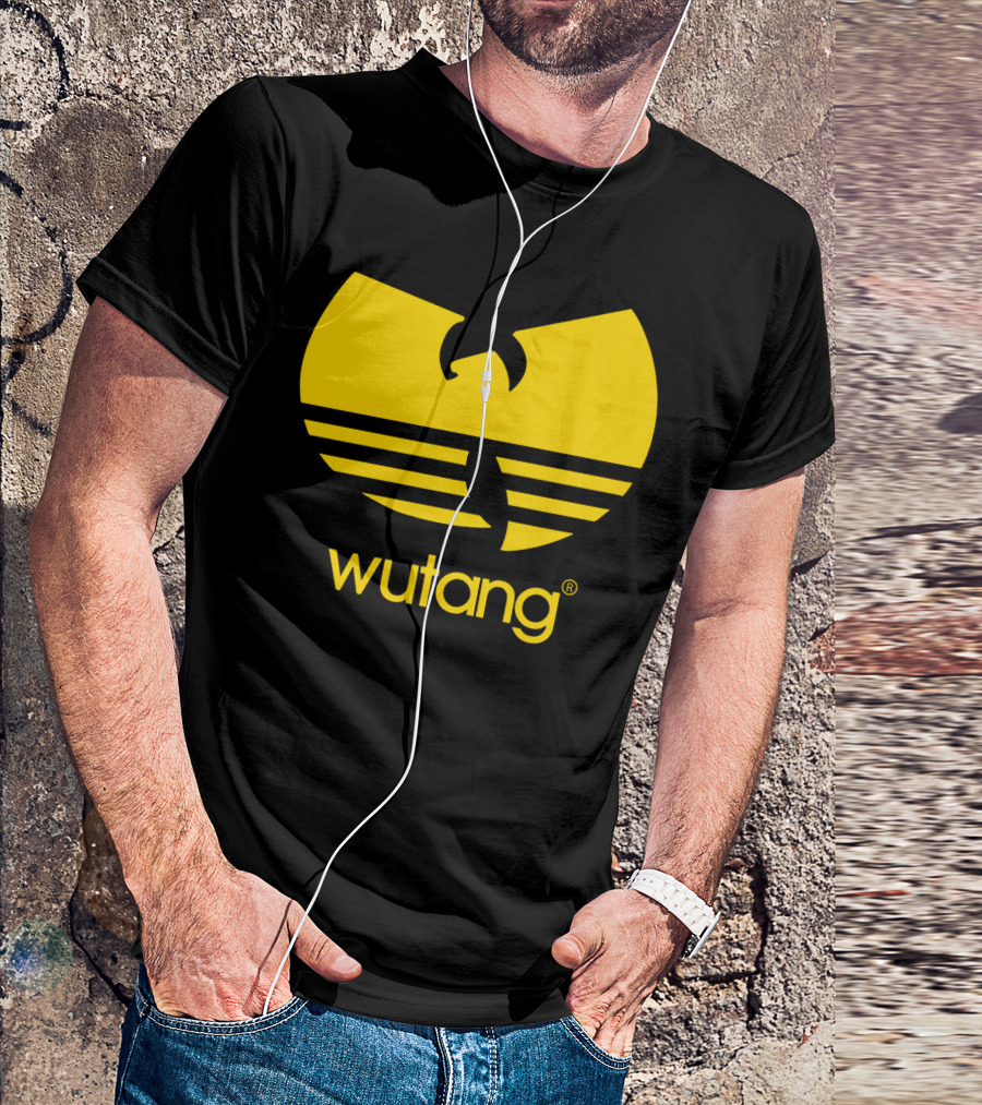 Wutang Yellow Iconic Symbol And Text T-Shirt