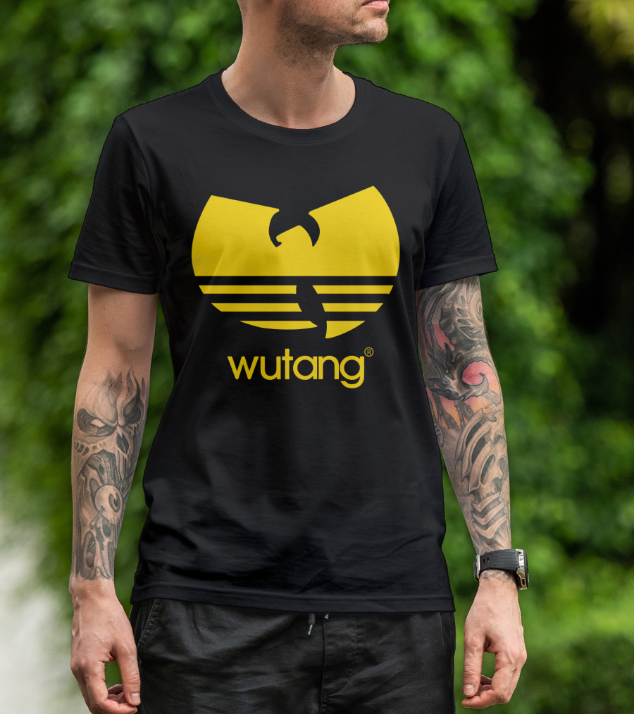 Wutang Yellow Iconic Symbol And Text T-Shirt