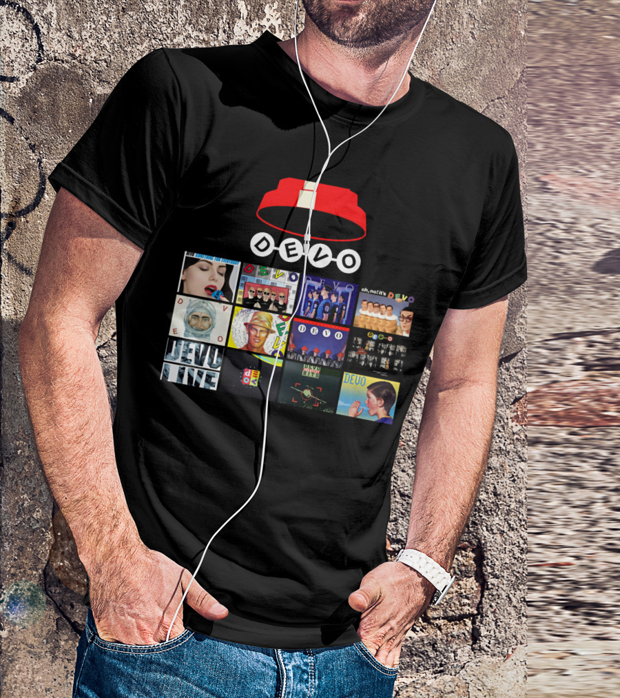 DEVO Album Covers Collection With Signature Energy Dome T-Shirt