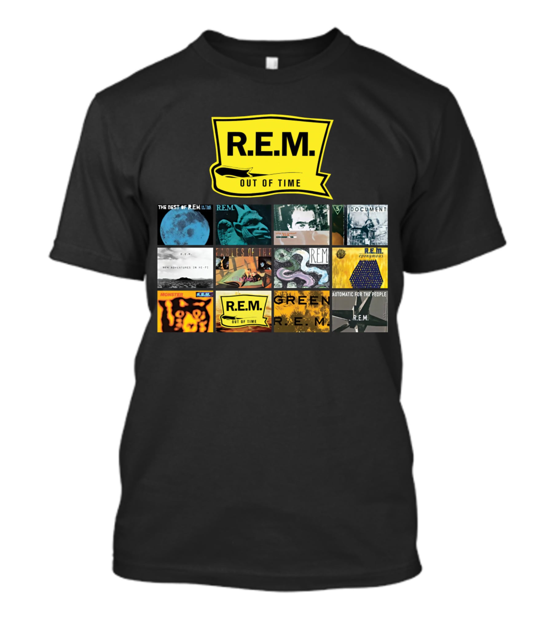 R.E.M. Out Of Time Album Covers Collection T-Shirt