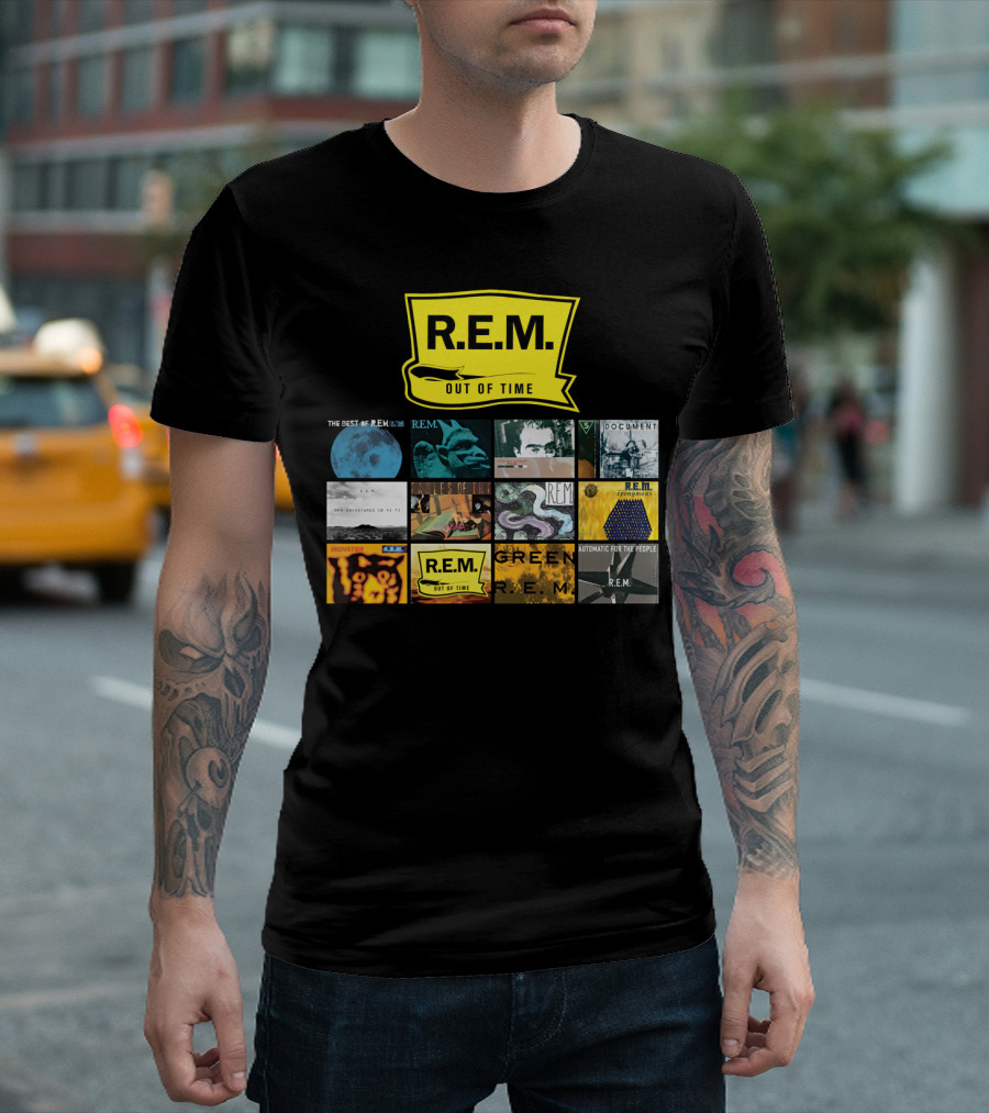 R.E.M. Out of Time Album Covers Collection T-Shirt