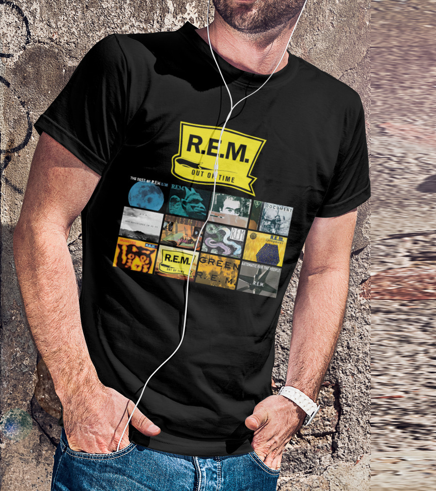 R.E.M. Out Of Time Album Covers Collection T-Shirt