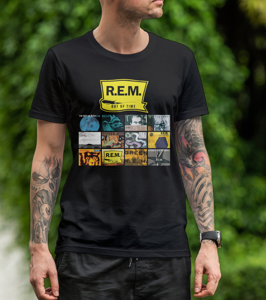 R.E.M. Out Of Time Album Covers Collection T-Shirt