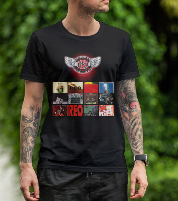 REO Speedwagon Album Covers With Iconic Band T-Shirt