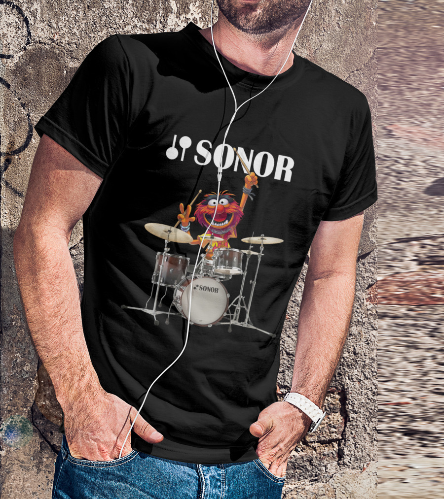 The Muppet Show Animal Playing Sonor Drums Enthusiastically T-Shirt