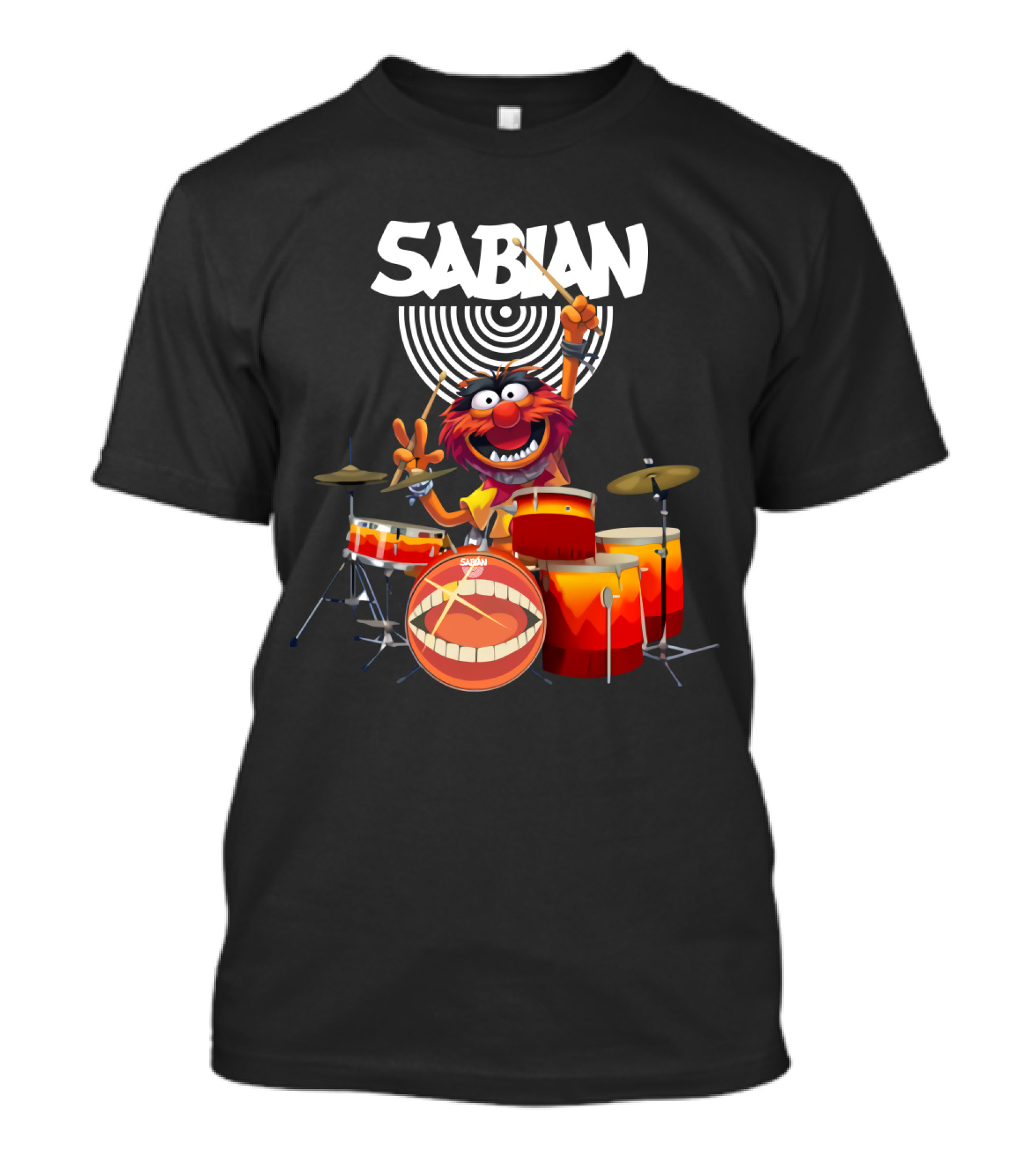 Sabian Drums The Muppet Show Animal Playing T-Shirt