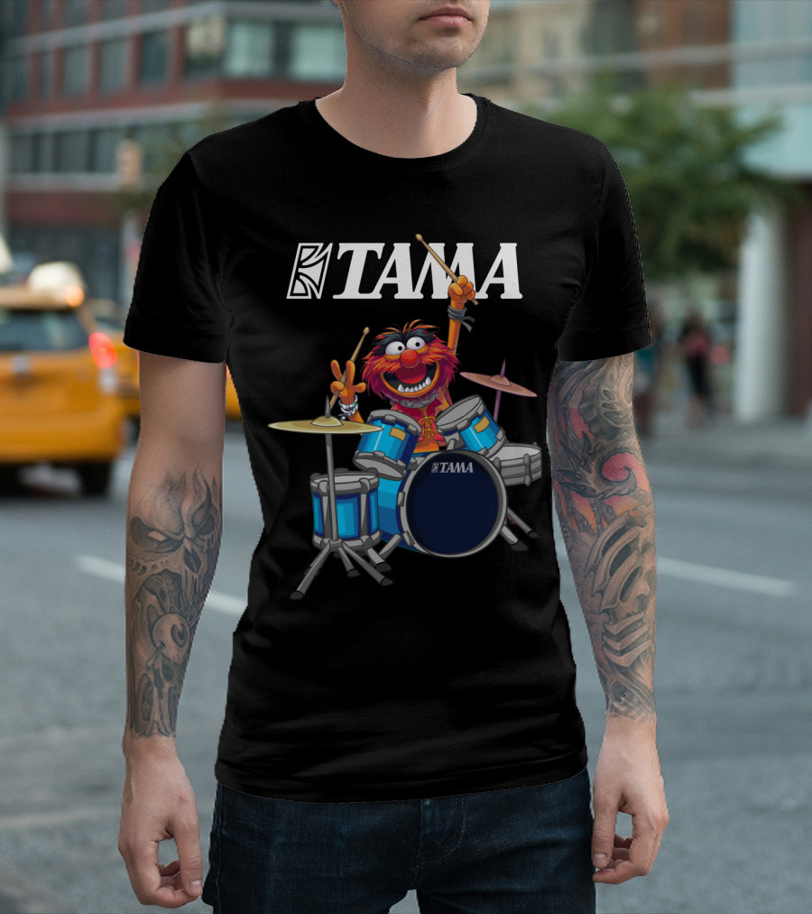 The Muppet Show Animal With Tama Drums Enthusiastic Performance T-Shirt