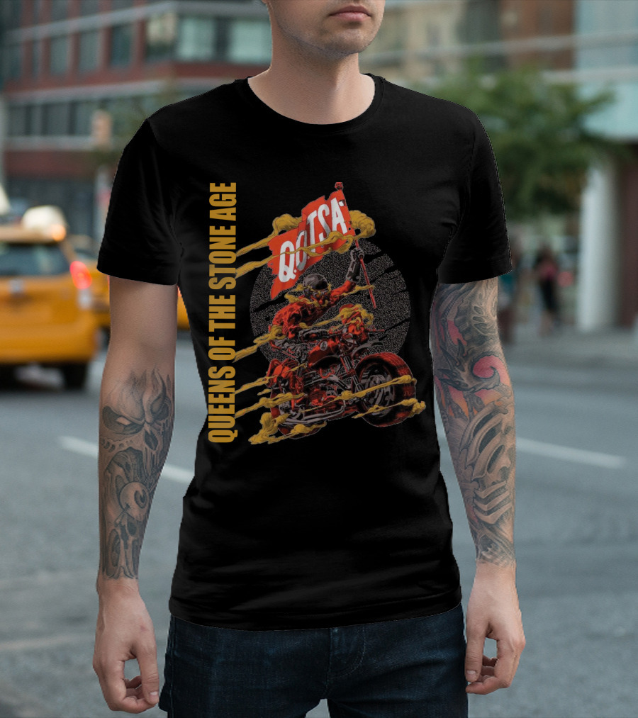 Queens of the Stone Age QOTSA Motorcycle Rider T-Shirt