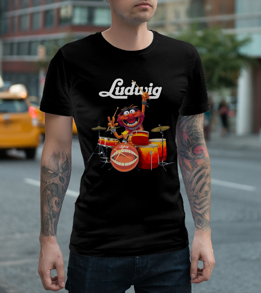The Muppets Animal Ludwig Drums T-Shirt