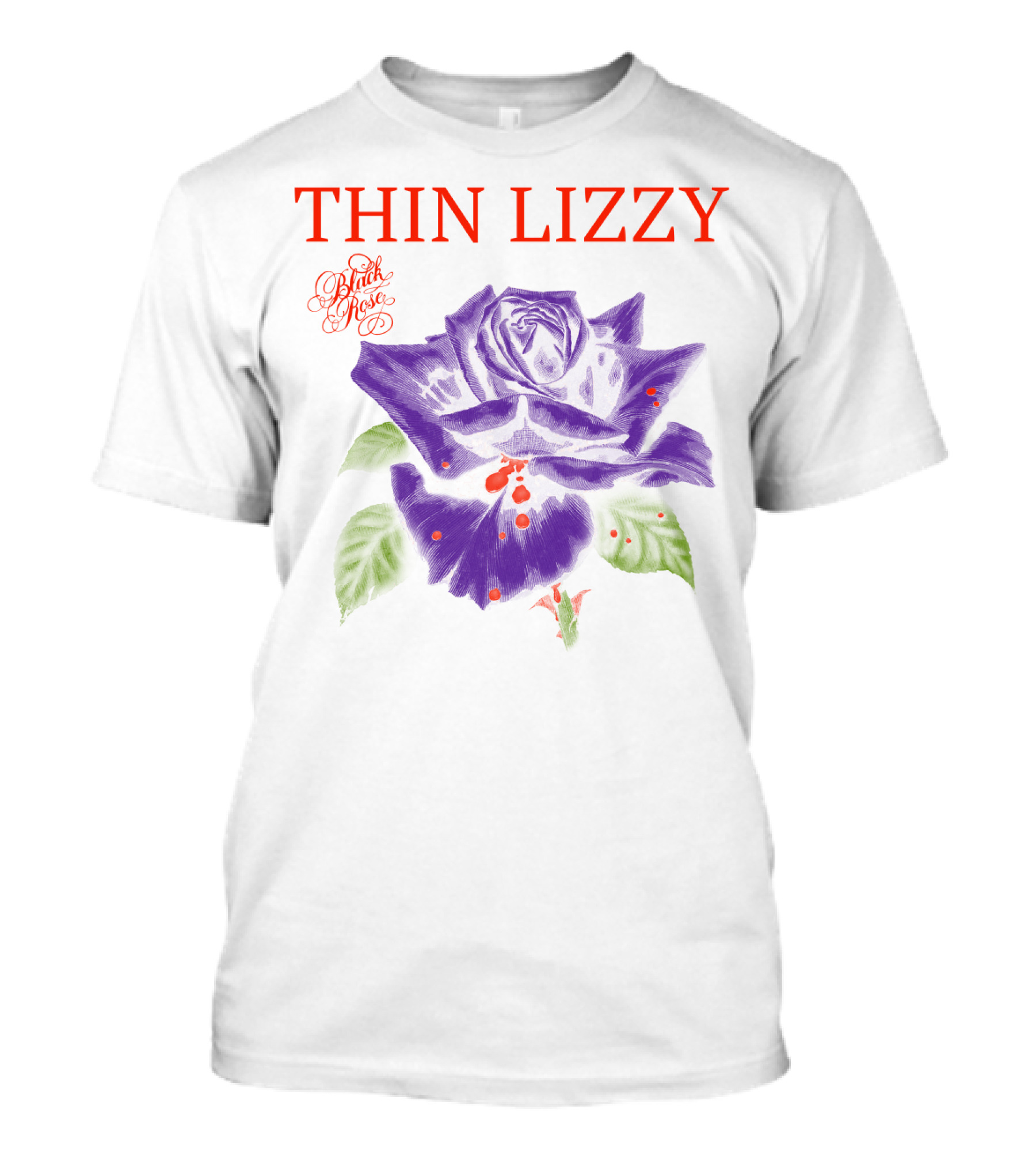 Thin Lizzy Black Rose Purple Rose T-Shirt