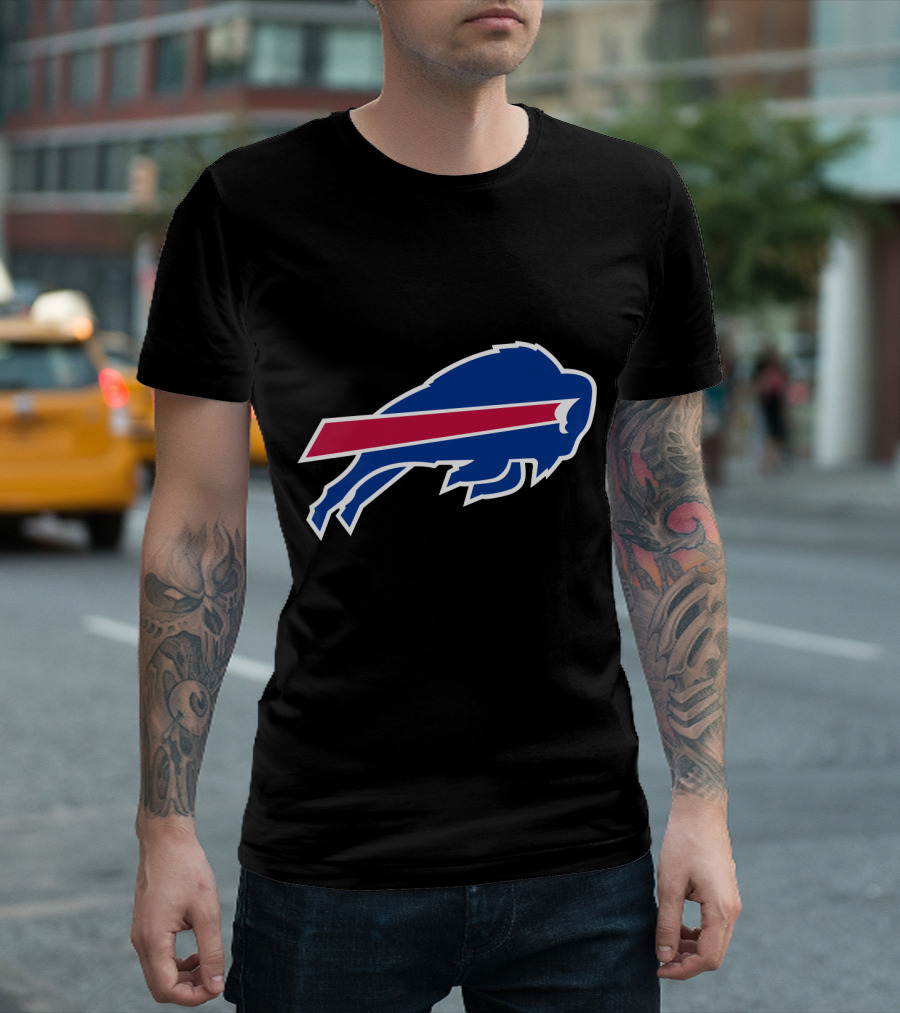 Buffalo Bills Bold Blue And Red Charging Buffalo T-Shirt