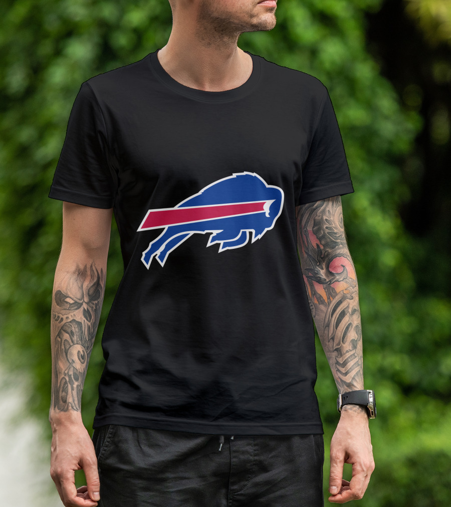 Buffalo Bills Bold Blue And Red Charging Buffalo T-Shirt