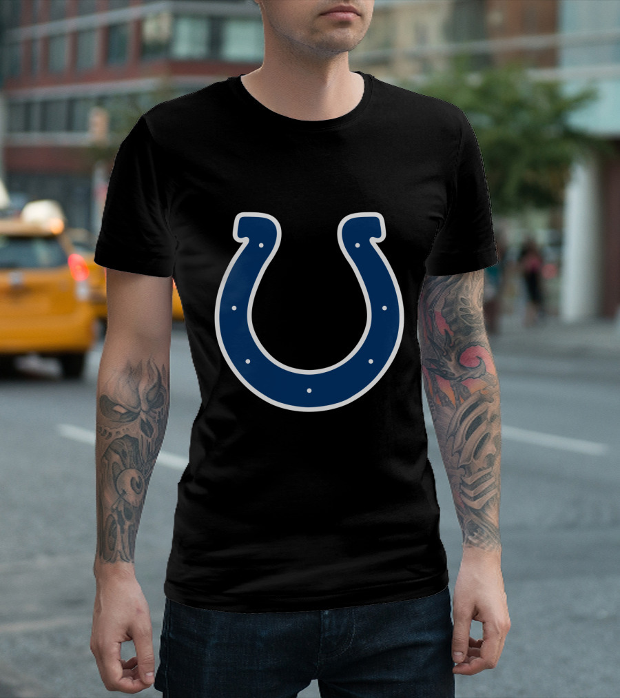 Indianapolis Colts Blue Horseshoe Logo NFL T-Shirt