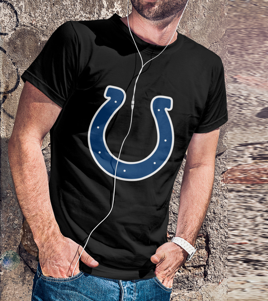 Indianapolis Colts Blue Horseshoe Logo NFL T-Shirt