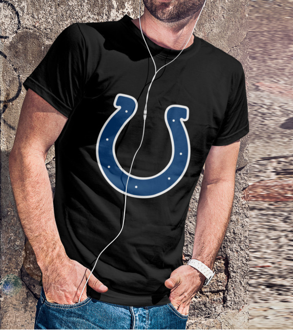 Indianapolis Colts Blue Horseshoe Logo NFL T-Shirt