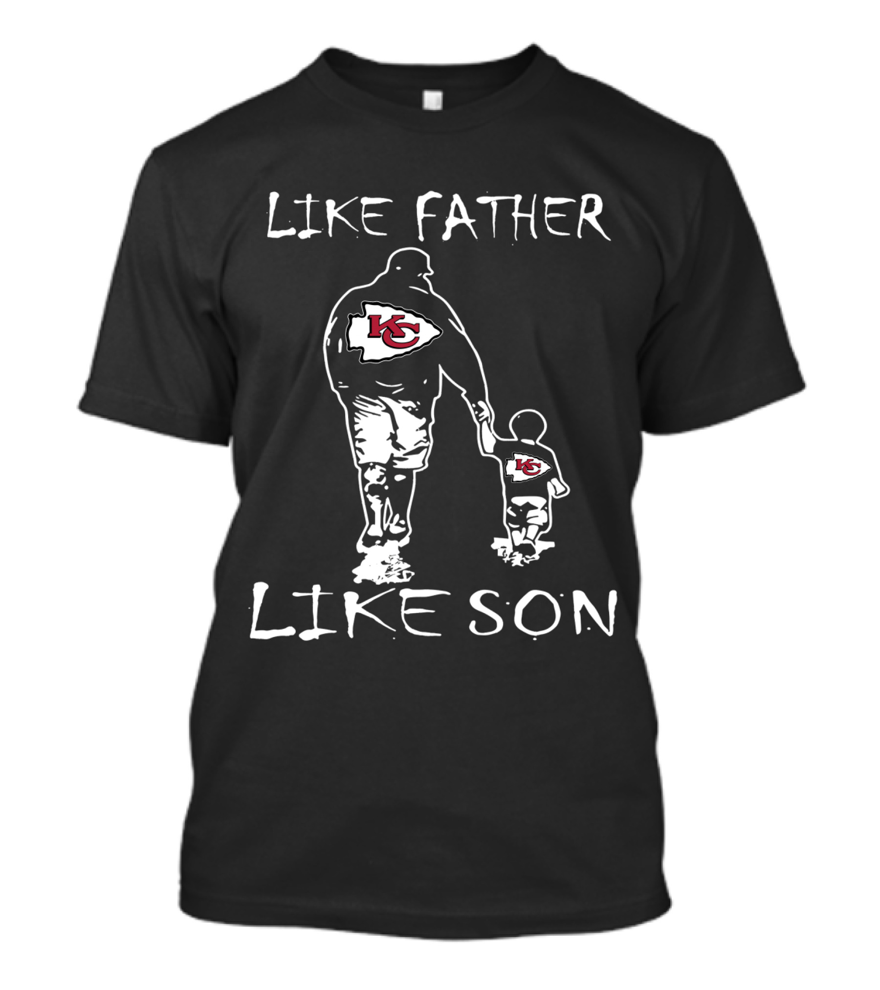 Like Father Like Son Kansas City Chiefs Walking Together T-Shirt