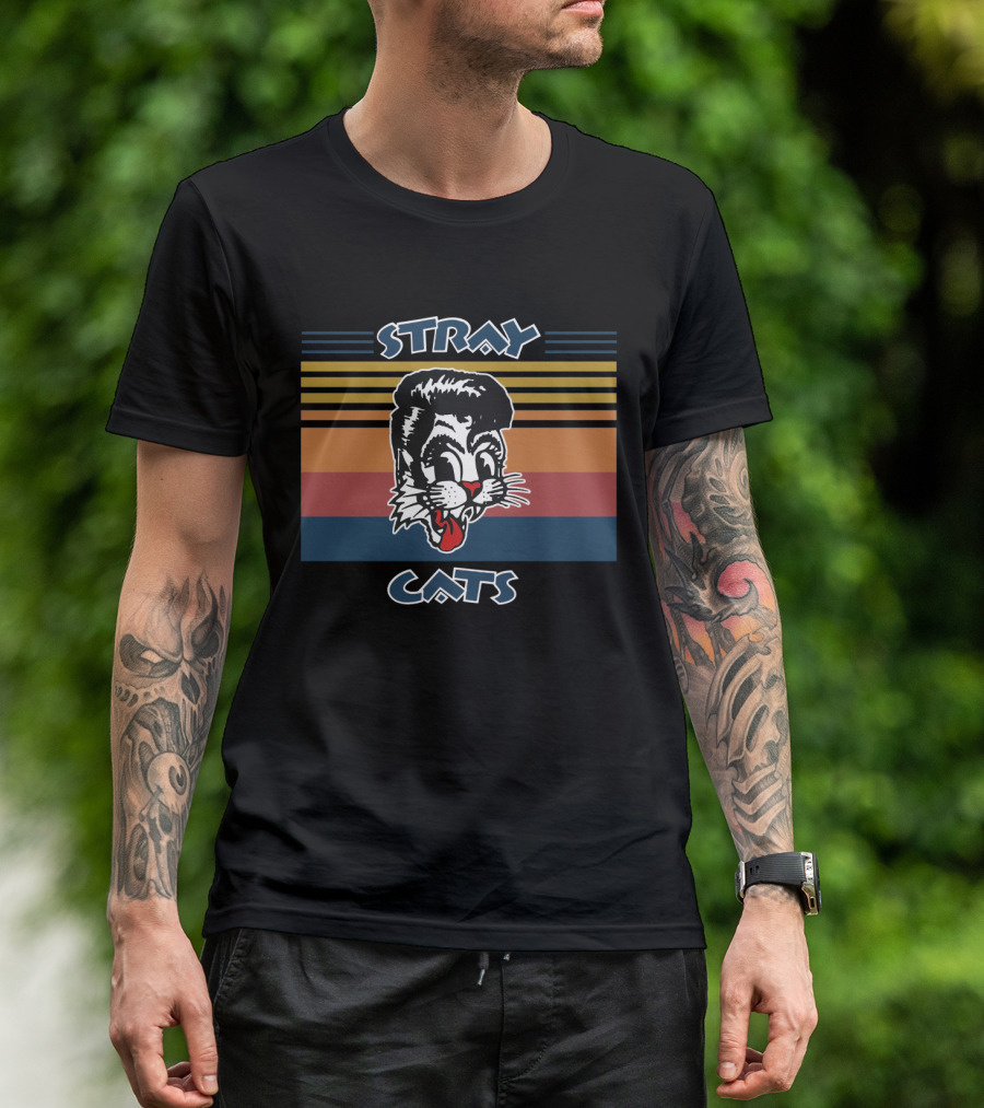 Stray Cats Retro Cartoon Feline T-Shirt
