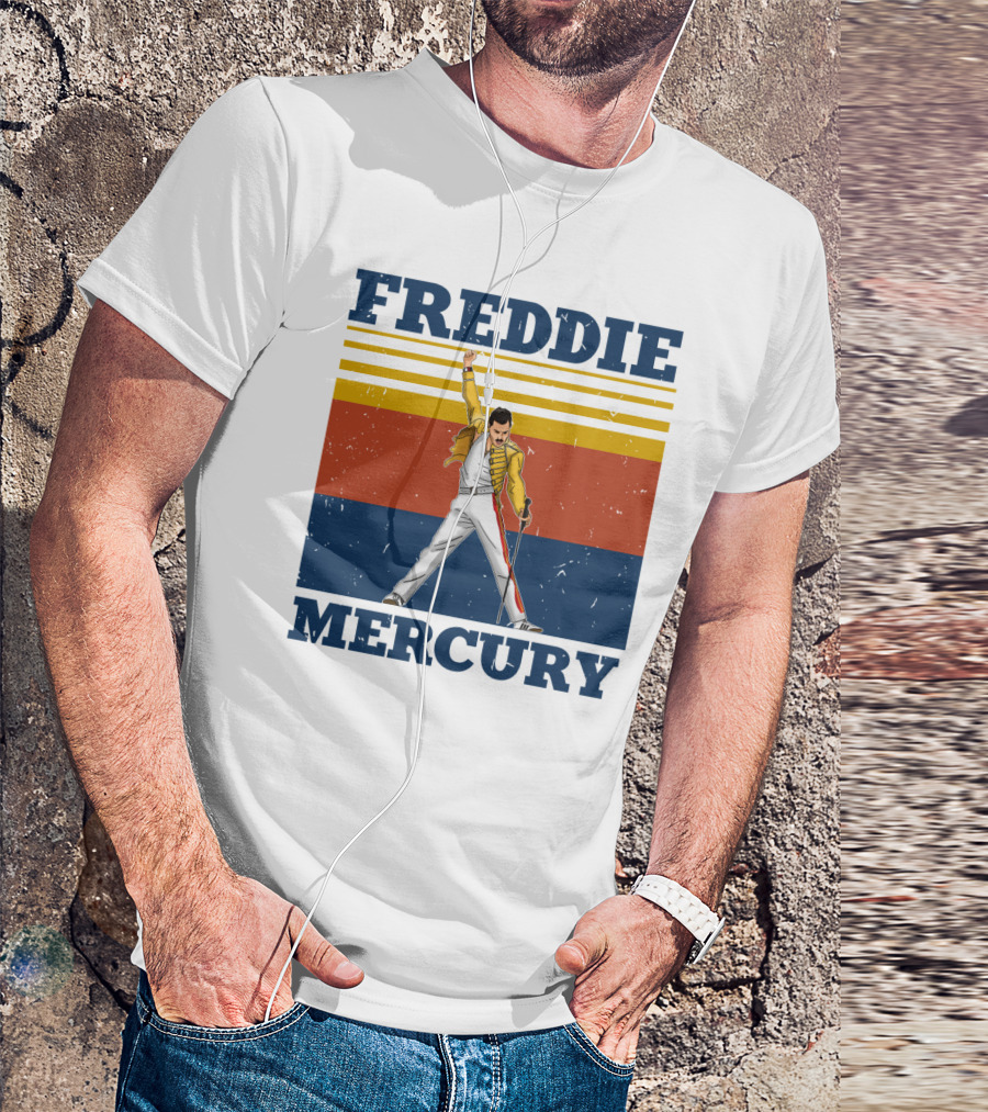 Freddie Mercury Retro Style Iconic Pose T-Shirt