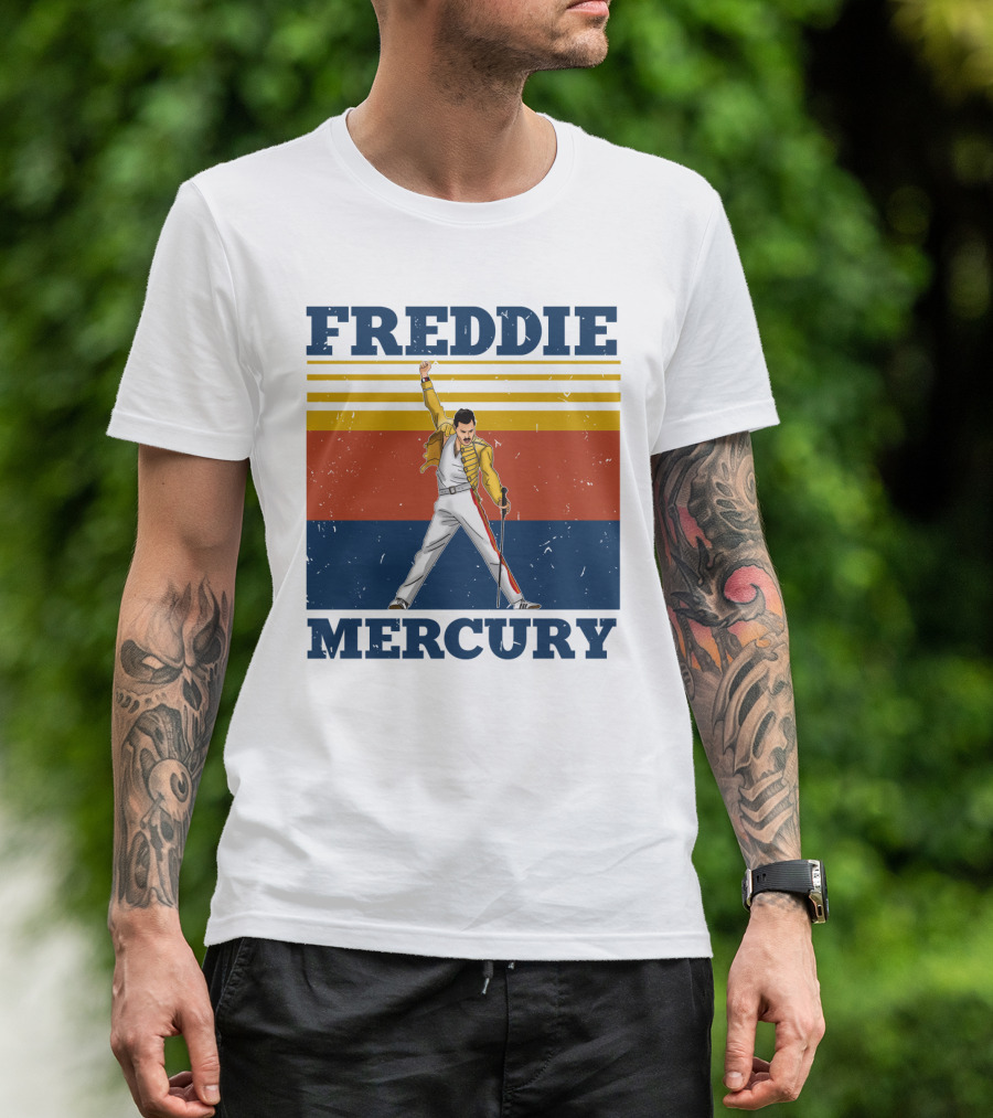 Freddie Mercury Retro Style Iconic Pose T-Shirt