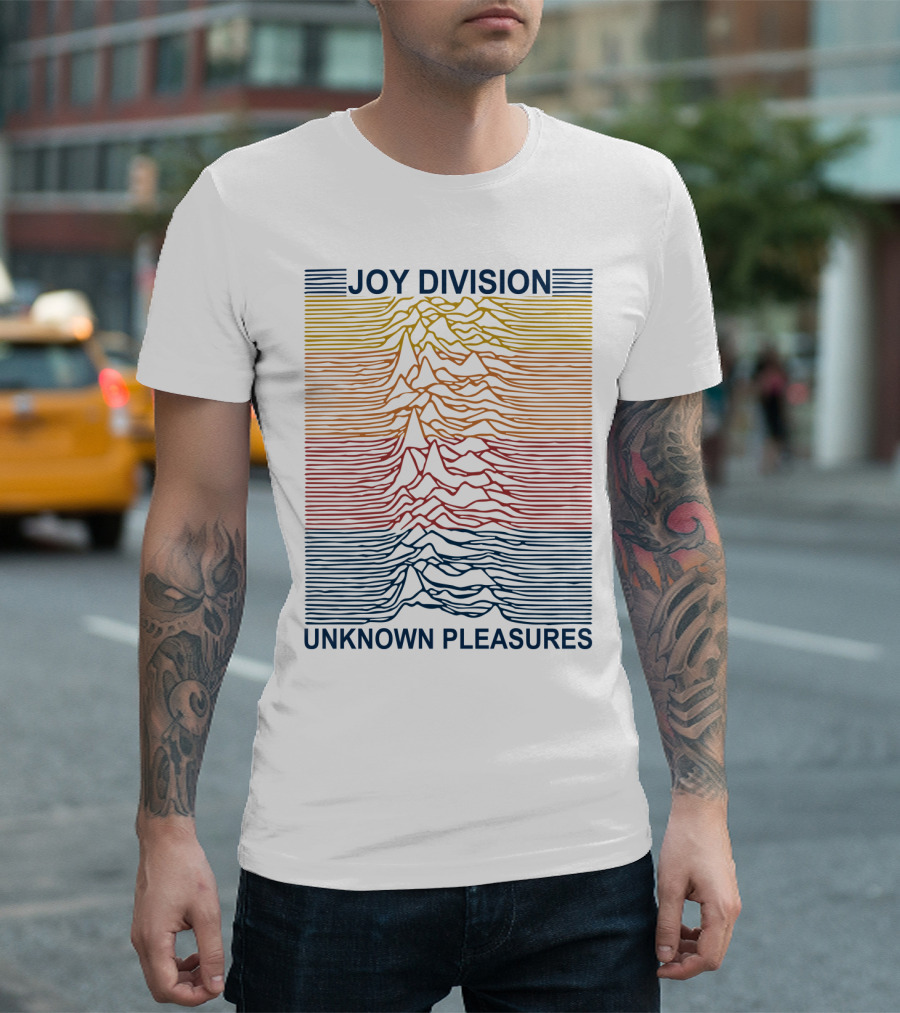 Joy Division Unknown Pleasures Rainbow Waves T-Shirt