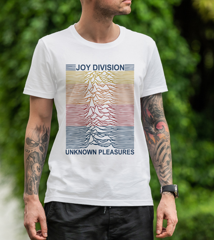 Joy Division Unknown Pleasures Rainbow Waves T-Shirt