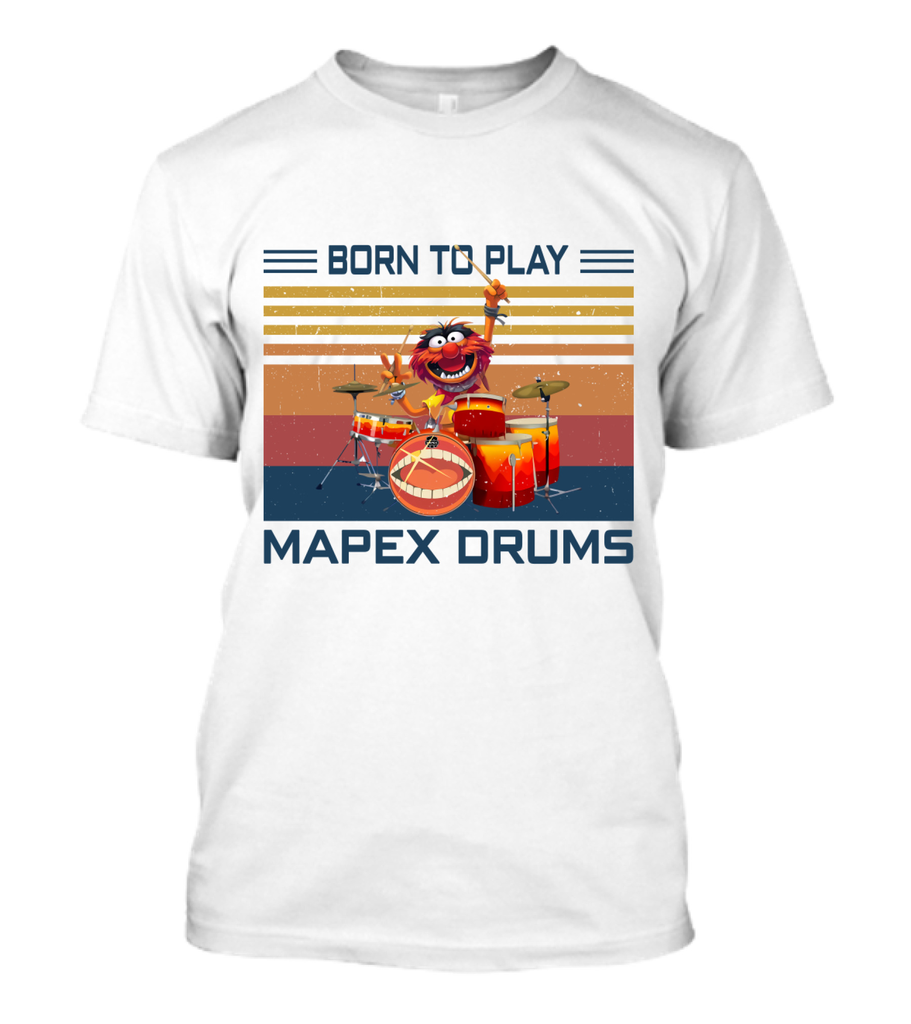 Born To Play Mapex Drums Animal Drum Set T-Shirt