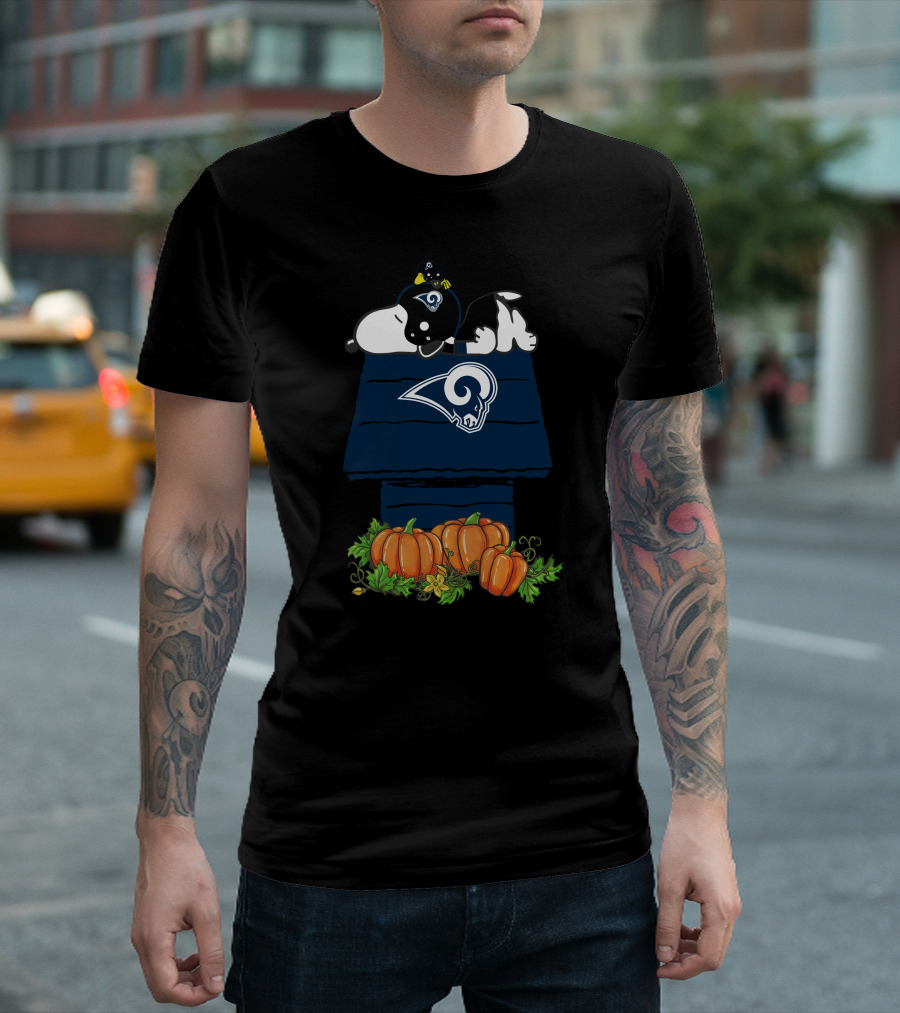 Snoopy Los Angeles Rams Pumpkin Patch T-Shirt