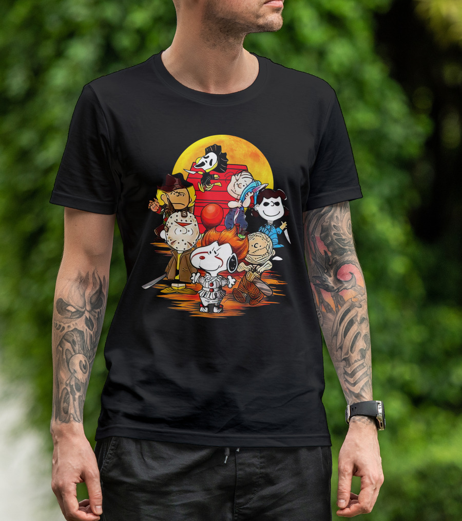 Snoopy And Friends Halloween Horror Mashup T-Shirt