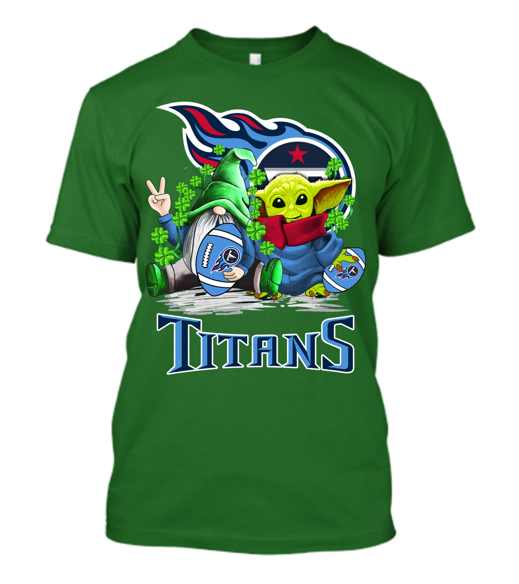 Tennessee Titans St. Patrick’s Day Gnome And Alien Football T-Shirt