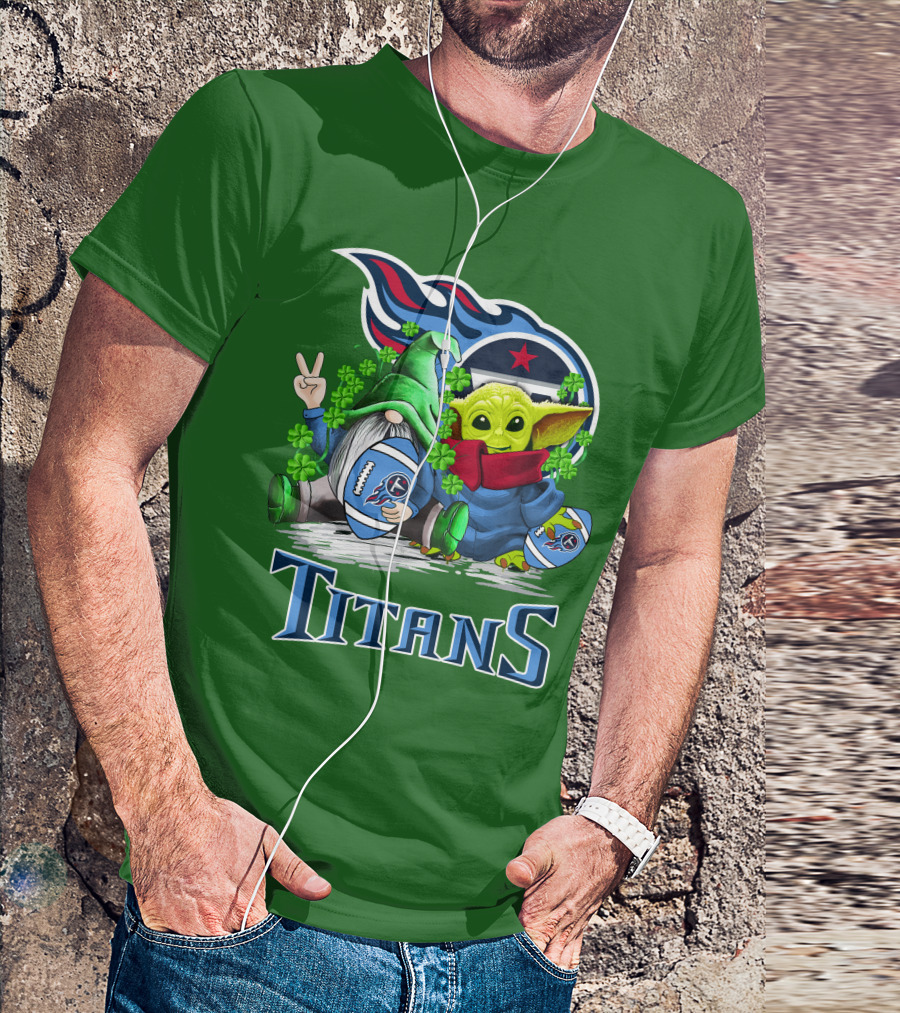Tennessee Titans St. Patrick’s Day Gnome And Alien Football T-Shirt