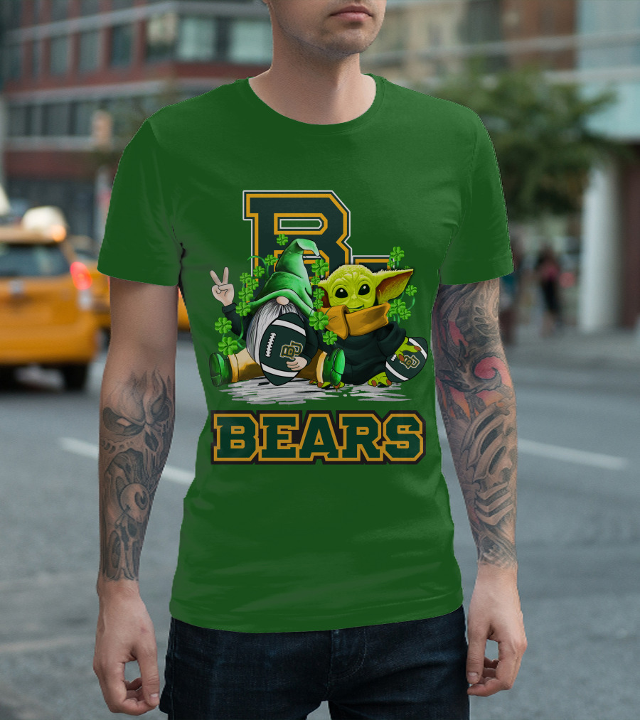 Baylor Bears St. Patrick's Day Football Clover T-Shirt