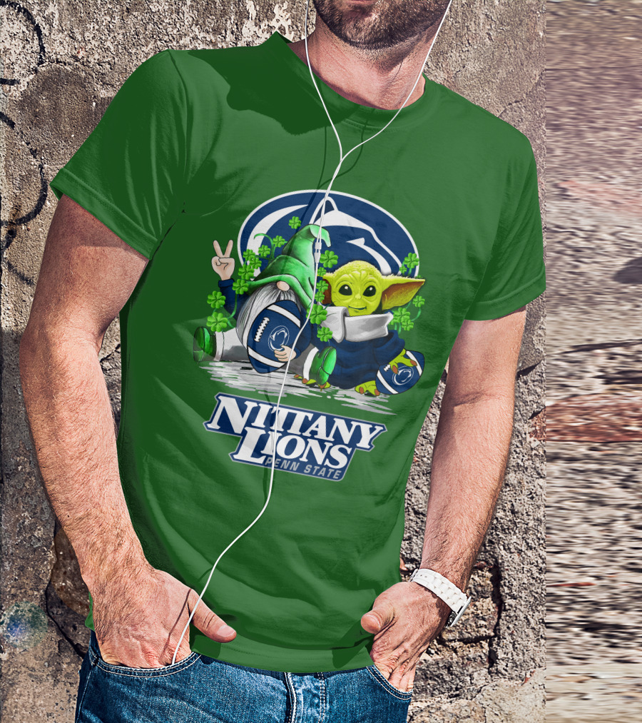 Penn State Nittany Lions St. Patrick's Day Football Shamrocks T-Shirt