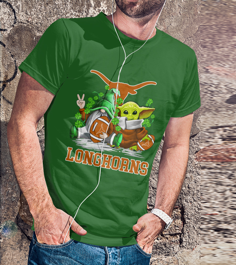 Texas Longhorns Football Patrick’s Day Longhorns Gnome Baby Jedi T-Shirt