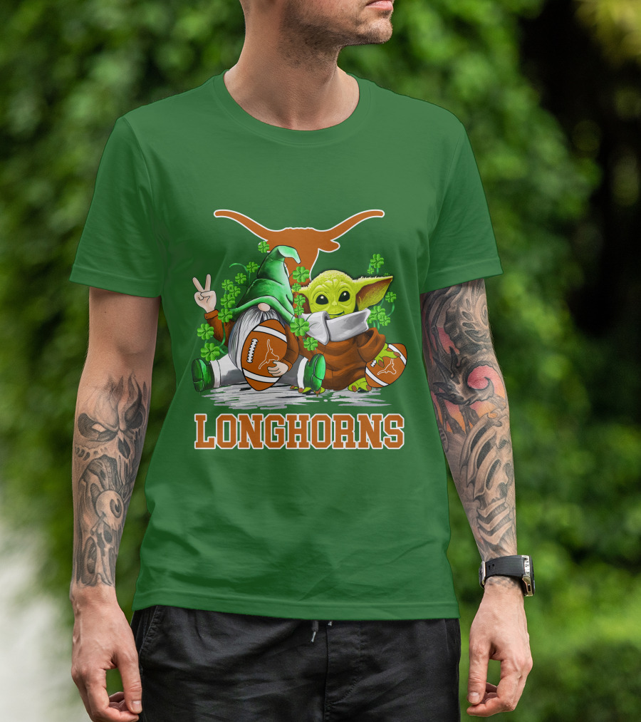 Texas Longhorns Football Patrick’s Day Longhorns Gnome Baby Jedi T-Shirt