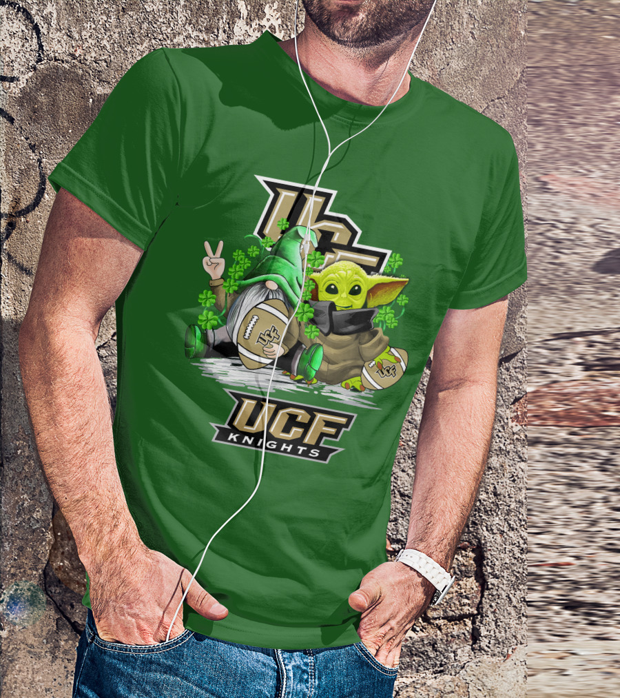 UCF Knights Football St. Patrick's Day Shamrock Gnome Baby Alien T-Shirt