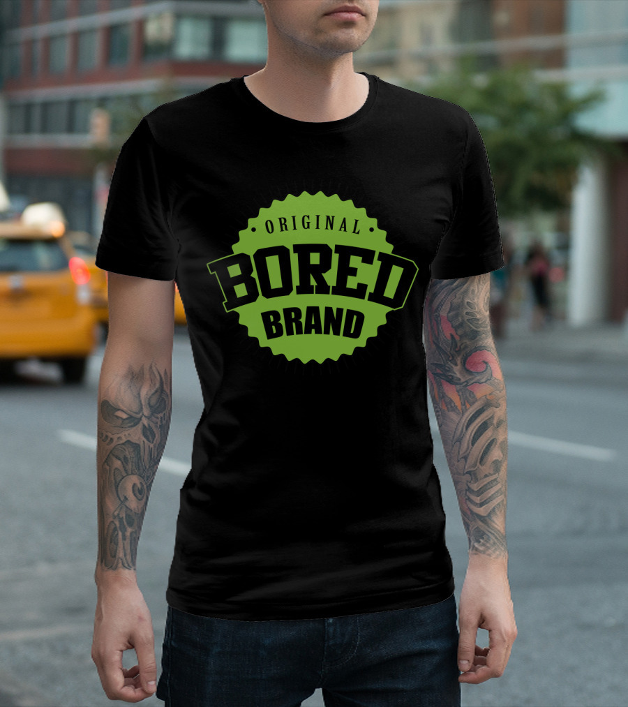 Original Bored Brand Retro Green Emblem T-Shirt