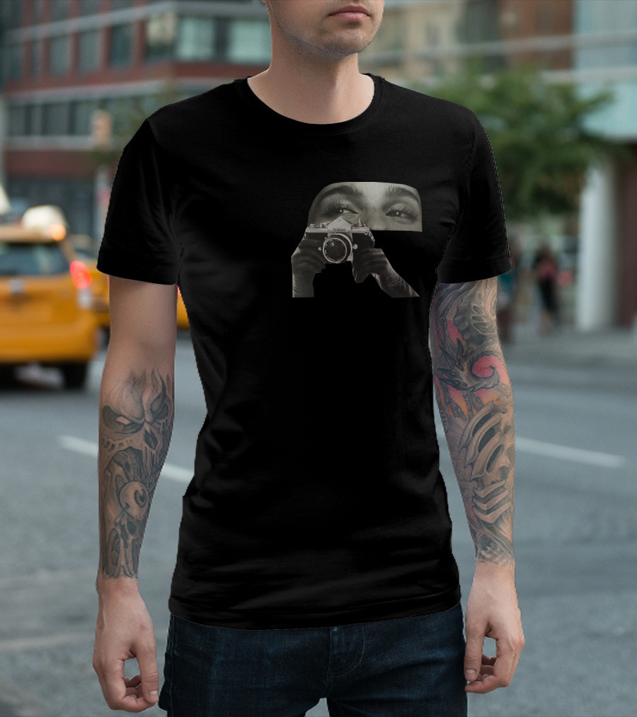 Glimpse Nikon Camera Face Photograph T-Shirt