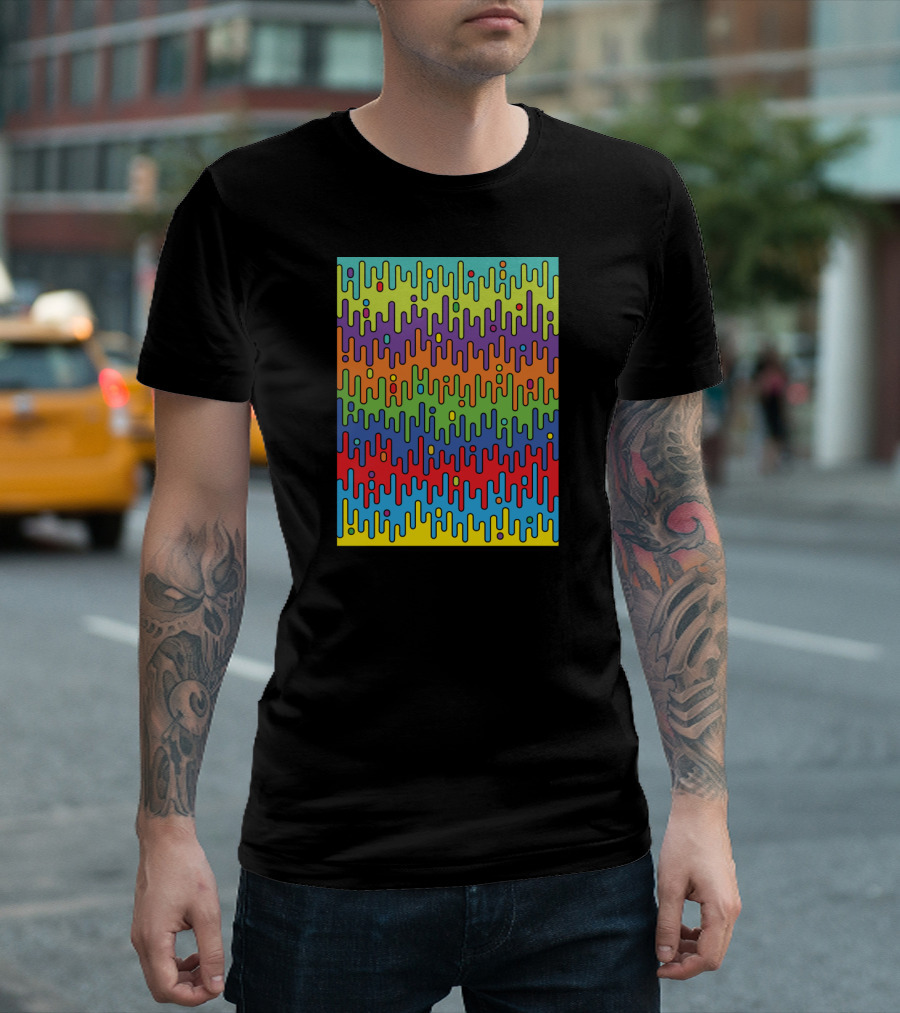 DRiPDRiP Vibrant Digital Multicolor Abstract T-Shirt